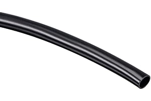 TOP-VIGOR Wire Harness Hose 5mm Inner Diameter 6mm OD 3M Length PVC Hose for Wire Sheathing Wire Protection Black