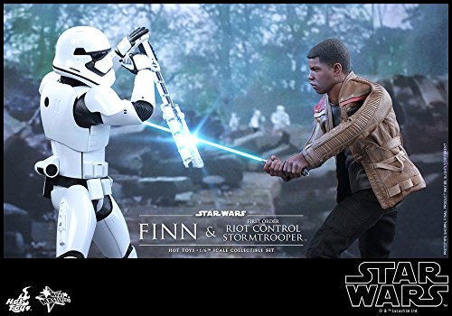 Hot Toys HT902626 1:6 Scale Finn and First Order Riot Control Storm Trooper Set Star Wars The Force Awakens Figure
