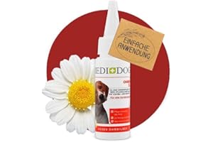 ‎MEDIDOG MEDIDOG Ohren-Öl – 50 ml – gegen Ohr-Milben & Jucken – Pflege für Hunde mit Jojobaöl – Ohrenpflege – Ohrenöl-Extrakt