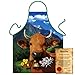 Produktbild bedruckte Fun Grill Schürze - Motiv: Italienische braune Kuh - Spaß Grillschürze Kochschürze Weihnachten Tracht Nikolaus Küche