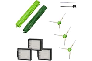 SENNII Accessori di ricambio per aspirapolvere iRobot Roomba i7 j7 i6 i8 i3 i4 i1 e5 e6 I E Series Include 1 spazzola a setole e 3 filtri e spazzola laterale