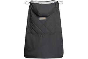 Bebear Winter Cover for Baby Carrier Warm Universal Hoodie Baby Carrier Cover for All Seasons(Dark Grey)