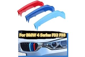 BizTech ® Clip In Grille Inserts Compatible with BMW 4 Series F32 F33 2014-2018 9 Beams Stats Bars Bonnet Hood Kidney Sport Stripes Cover