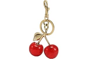 COSSIKA Cherry Bags Charm Stylish Cherry Bag Charm Versatile Keychain Pendant Eye Catching Cherry Keychain Charm Fashionable Bag