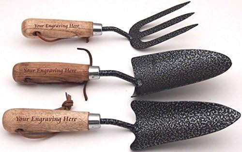 DRAPER 3-PIECE CARBON STEEL HEAVY-DUTY HAND FORK and TROWELS SET FREE ENGRAVING