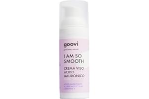 Goovi, I am So Smooth, Crema Viso con Acido Ialuronico Idratante e Levigante, Riduce l'Aspetto delle Rughe, Formula Naturale con Estratto di Melograno per una Pelle più Compatta e Tonica, Vegan, 50 ml