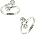 PEEN ZONE WE DELIVER THE ACTUAL JEWELRY 925 CZ Silver Adjustable Toe Rings (Leg Finger Rings) In Pure 92.5 Sterling Silver For Women | Toe Rings for Women and Girls | Chandi Bichiya