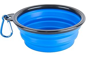 PATITAS SHOP 2Pcs Cuenco Plegable 350ml, Bebedero Gatos, Comedero Gato, Bebedero Y Comederos para Perros, Accesorios De Viaje, Bebedero Conejo, Bebedero Perro Portatil, Comedero Conejo (Azul)