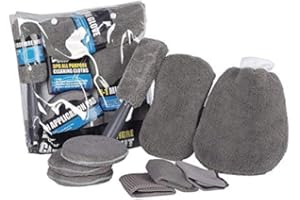 Generic Brand Car Pro Microfibre kit Nettoyage 9 pièces (Gris)