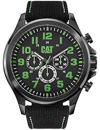 Cat Operador Hombre Reloj de cuarzo con Negro esfera analógica pantalla y correa de nailon negro sintética. 169.63.113