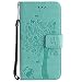 Produktbild Leder Hülle für Xiaomi Mi 5,Brieftasche Hülle für Xiaomi MI5,Xiaomi MI 5 Hülle Flip Case Wallet,Fanryn Retro Elegant Butterfly Schmetterling Baum Katze Muster Prägung PU Leder Ledercase Schutzhülle Handy Lanyard Strap Flip Tasche Wallet Case Cover Schutzhülle Etui Tasche Handytasche Hülle Standfunktion mit Kartenfächer Silikon Rückseite Cover für Xiaomi MI 5 - Grün