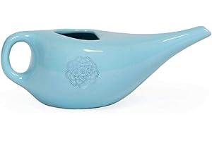 bodhi POT DE NETI, pichet Neti en céramique avec mandala, pichet pour rinçage nasal ou douche nasale, pot de Nethi I
