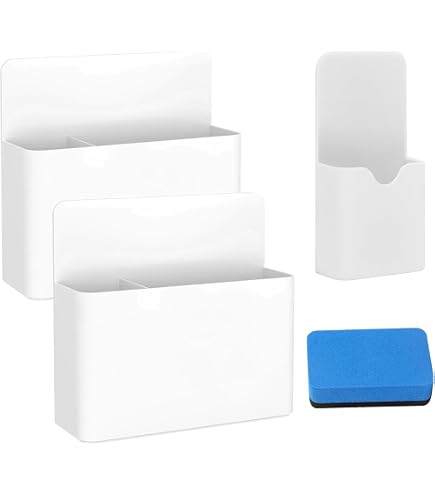 VieFantaisie Magnetischer Markerhalter – Transparent, 2-Fach, Für Whiteboard & Kühlschrank