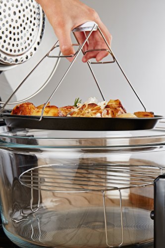 Andrew James – 12L Digitaler Premium Halogenofen in Weiß mit Klappdeckel + Leicht austauschbarer Ersatzhalogenbirne – Komplett mit Zubehör – 1400 Watt - 5