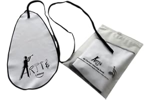 Clarinet Pull-Through Cleaning Cloth – White Microfibre Swab with Pouch for Bb, A, Eb Clarinets & Soprano Saxophone by ARTIE LONDON