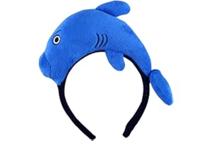 She's Shining Fascia per capelli con motivo a delfino blu 3D, con animali