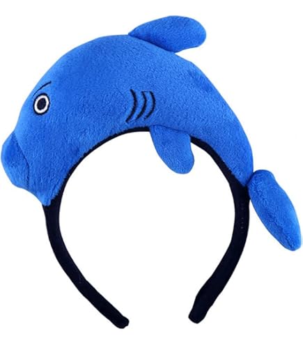 3 Cerchietti Per Capelli A Tema Pesce – Fasce Morbide E Leggere Per Feste A Tema Oceano E Compleanni, Design Cartoon Rosso