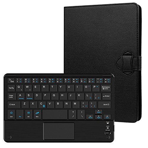 JETech Bluetooth Drahtlose Tastatur Lederner Smart Hülle mit Touchpad für 7 Zoll und 8 Zoll Tablet-PC, einschließlich Samsung Galaxy Tab 3, Tab 4, Tab A, Tab S2 7.0 8.0 und mehr - 2