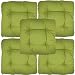 Produktbild proheim Stuhlkissen Bari 40 x 40 cm Sitzkissen Sparsets bequeme Gartenkissen stark gepolstere und weiche Stuhlauflage, Menge:5er Set, Farbe:Apfelgrün