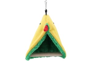 Tnfeeon Pet Bird Plüsch Hängematte, Pet Bird Papagei Dreieck Plüsch Hängematte Zelt Bett Hängende Höhle Stehendes Spielzeug