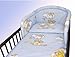 2 Piece/Pc BABY BEDDING SET COT BED QUILT/DUVET PILLOW CASE COVER 120x90 (Teddy Ladder Blue)