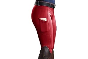MINETOM Equitación Mujer Suave Elástico Jodhpurs Pantalones para Equitación con Bolsillos Pantalones De Equitación para Mujer