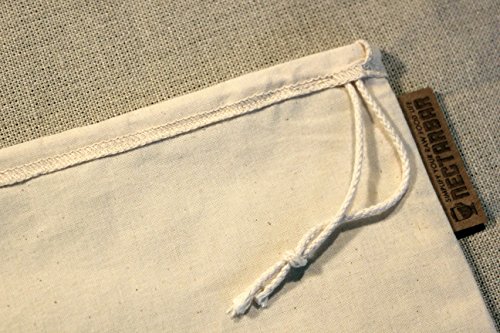 NUSSMILCHBEUTEL aus NATUR HANFFASER – Original NECTARBAR (Eco) – Premium RAW FOOD FILTER BAG – Filterbeutel mit Anleitung für vegane Nussmilch wie Mandelmilch als Passiertuch und Seiher für Säfte, Sprossen, Entsaften, Tempeh - 4