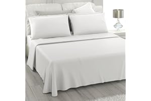 L'ANTICO ARCOLAIO - Lenzuola Matrimoniali Cotone 100% Completo con Federe Cuscini, Set Anallergico e Antiacaro, Colore Tinta Unita, Manifattura Made in Italy con Fibra Naturale