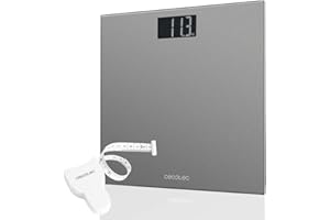 ‎CECOTEC Cecotec Digitale Personenwaage mit hoher Präzision Surface Precision 9300 Healthy. Mit Bambus-Plattform (eco-friendly), LCD-Display und einer maximalen Kapazität von 180 kg. Mit Maßband (Edelstahl)