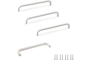 SPDYCESS 4-częściowe Uchwyty Meblowe Białe, Uchwyty do Szuflad Szafek Kuchennych, do Drzwi Prysznicowych, Rozstaw Otworów 160 mm