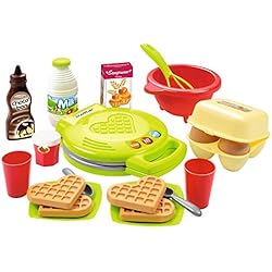 Jouets Ecoiffier - 2631 - Le gaufrier pour enfants 100 % Chef et ses ingrédients pour faire les gaufres - Dès 18 mois - Fabriqué en France