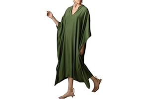 Bsubseach Costume da Bagno Copritevi per Costumi da Bagno Donne Abiti Kaftan Estate Caftano con Coulisse