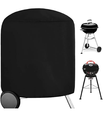 DEMA Schutzhülle Für Rundgrill – Transparente Abdeckung 70x90 Cm, Inkl. Metallösen