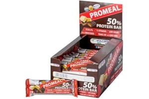 Volchem Promeal Protein 50, Barretta Proteica al 50% di Proteine del Latte, con Vitamine e Aminoacidi Essenziali, Senza Grassi Idrogenati e Coloranti, Scatola da 20 Barrette, Gusto Cocco, 1200 g