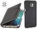 Produktbild StilGut Book Type Case mit Clip, Hülle Tasche aus Leder für Samsung Galaxy S6 Edge+, schwarz