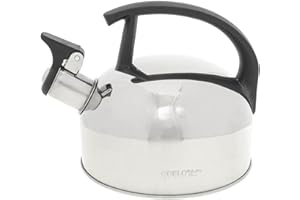 ODELO Marco Bouilloire sifflante 1,5 l pour induction, gaz et cuisinière électrique, argentée