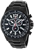 Schweizer Chronograph Conqueror AK619BK für Herren aus schwarzem Edelstahl, Armbanduhr von Akribos XXIV