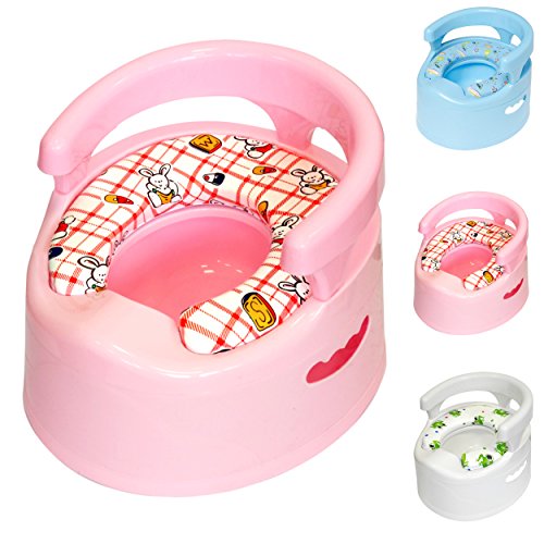Potty | Wide Choice of Beautiful Potties | Stable for a Secure Hold | With Removable Inner Bowl (Pink)