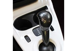 SHIFENG Copertura decorativa per interni dell'auto, in plastica ABS, accessori in fibra di carbonio per Smart 453 Fortwo Forfour 2015-2020 (4 coperture per pomello del cambio)