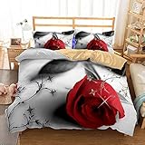 WSJ Home Textiles 3D Ensembles de literie de Fleurs Housse de Couette Taie d'oreiller Literie Ensembles, A1, 240x220 cm 3pcs