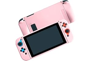 Coholl Funda Protectora de Silicona para Switch, Funda de Agarre con diseño de absorción de Golpes y antiarañazos, Funda Protectora eparable,Rosado