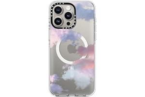 CASETiFY Coque transparente pour iPhone 15 Pro Max [ne jaunit pas/protection contre les chutes de 2 m/compatible avec Magsafe] – Impressions de nuages – Nuages – Transparent