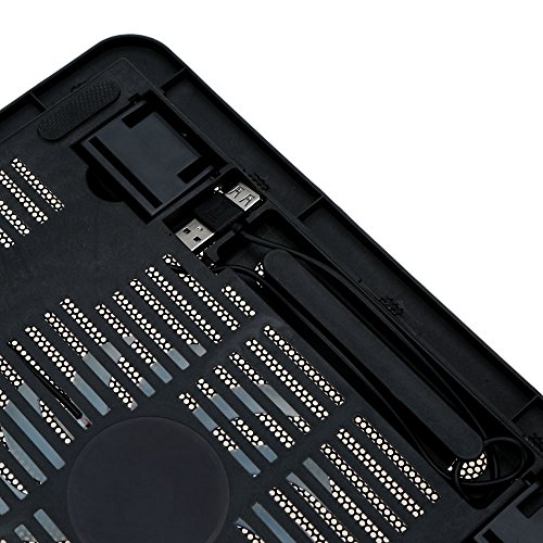 KKmoon Stille dünne Computer Cooling Rahme Notebook Cooling Fan USB Cooler Radiator mit blauem LED Licht für 13in zu 15in Laptop Notebook - 2