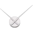 Karlsson Wanduhr „Little Big Time“ – Ø 90 Cm, Aluminium Silber, Minimalistisch, Nur Zeiger, Ohne Ziffern