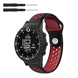 KOBWA Uhrenarmband für Suunto Core, Weiche Silikon Uhr Ersatz Zubehör Handschlaufe für Suunto Core Smart Watch