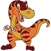 Bambinella® Bügelbild Aufbügler - gedruckte Velour/Flock Applikation zum selbst Aufbügeln - Motiv: Dino