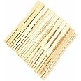MantraRaj 50PC Bamboo Party Forks Food Picks Two Prongs Fruit Cocktail Forks Blunt | end Forks Mini Wooden Cocktail Fork Perfect for Parties Buffets Food Tasting Wedding Party Baby Shower Supplie