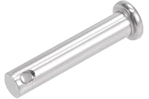 sourcing map Pasadores de Horquilla de Un Solo Orificio 8x40mm, 1Pcs Pasador de Bisagra de Cabeza Plana de Acero Inoxidable 304