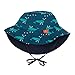Produktbild Lässig 1433005410 Baby Sun Protection Bucket Hat Sonnenhut, Blue Whale, Size: New Born 0-6 Monate, mehrfarbig
