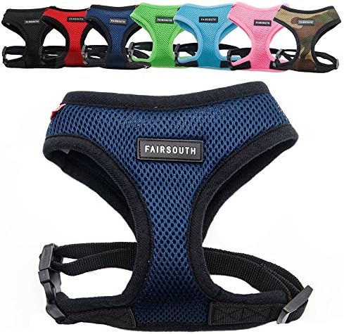 FAIRSOUTH Soft Air Mesh Harness for Dogs/Puppies